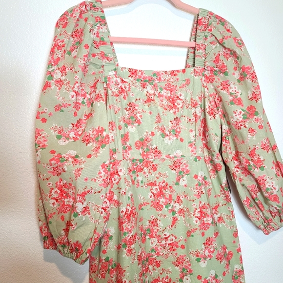 Anthropologie Forever That Girl Floral Puff Sleeves Dress - Picture 8 of 12
